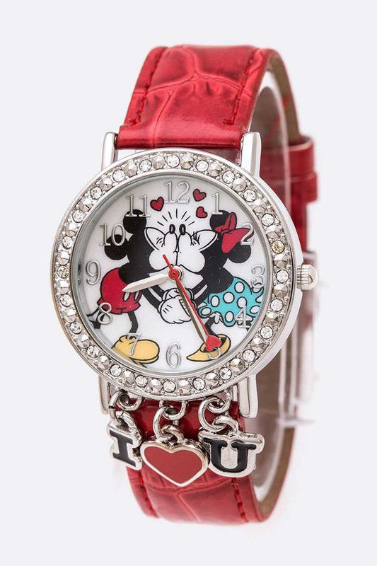 Kisses Mickey Minnie Disney Watch Gift Set