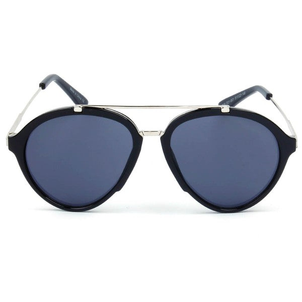 Retro Round Brow-Bar Fashion Sunglasses