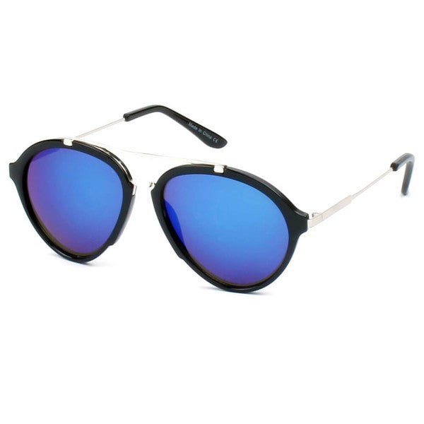 Retro Round Brow-Bar Fashion Sunglasses