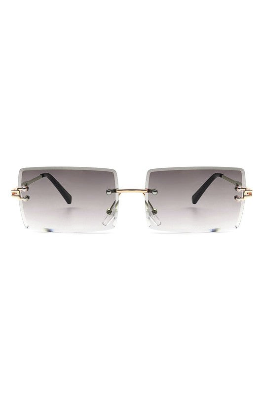 Rimless Retro Rectangle Fashion Sunglasses