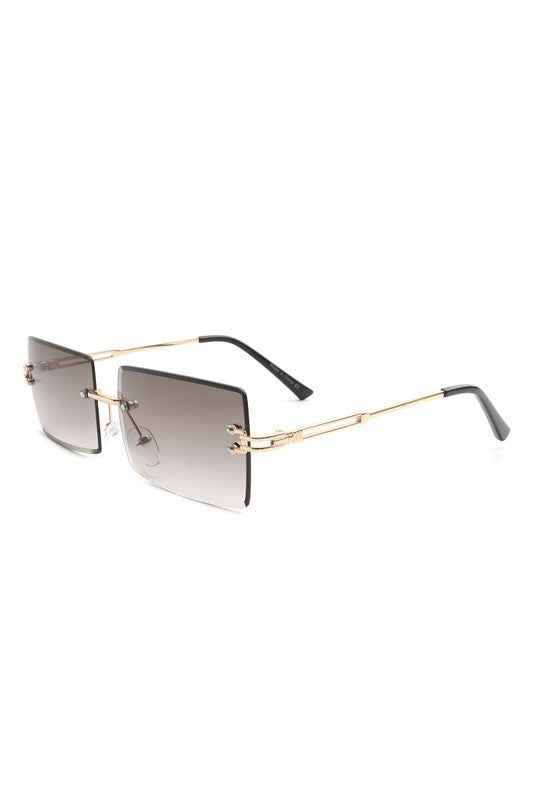 Rimless Retro Rectangle Fashion Sunglasses