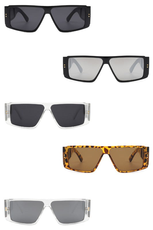 Retro Rectangle Flat Top Fashion Sunglasses