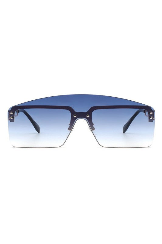 Futuristic Retro Rimless Square Fashion Sunglasses