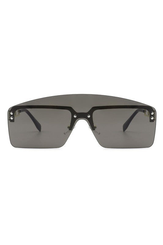 Futuristic Retro Rimless Square Fashion Sunglasses