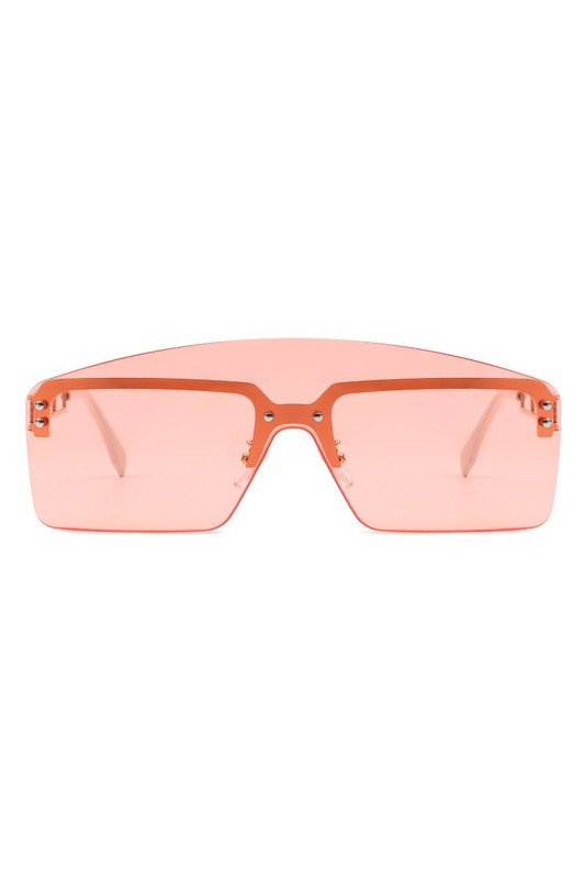 Futuristic Retro Rimless Square Fashion Sunglasses