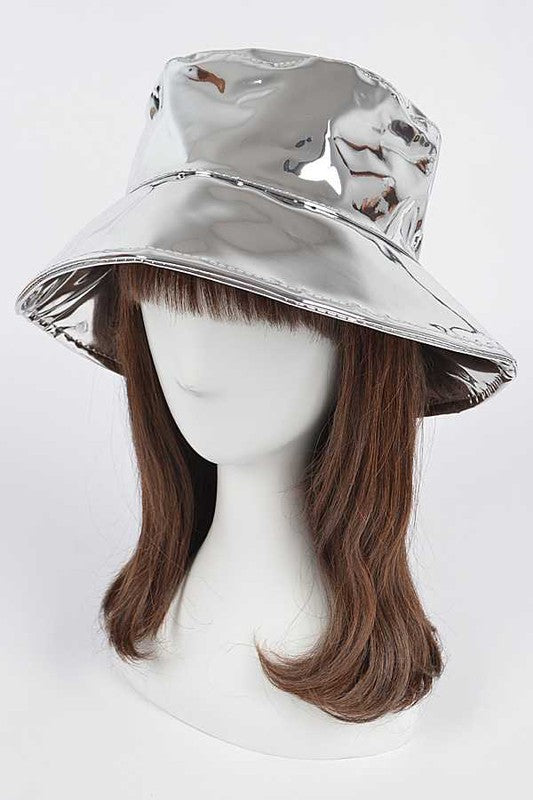 Metallic Vinyl Bucket Hat