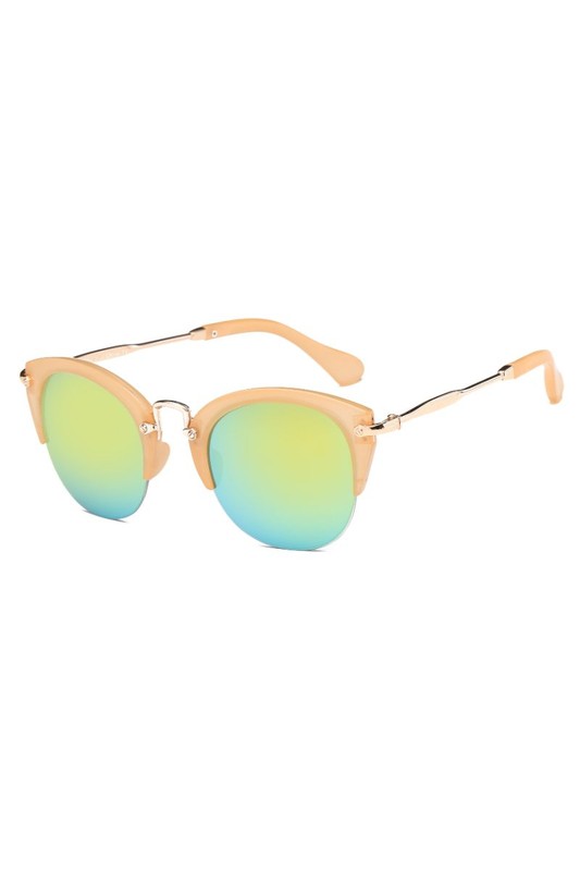 Women Round Cat Eye Fashion Sunglasses