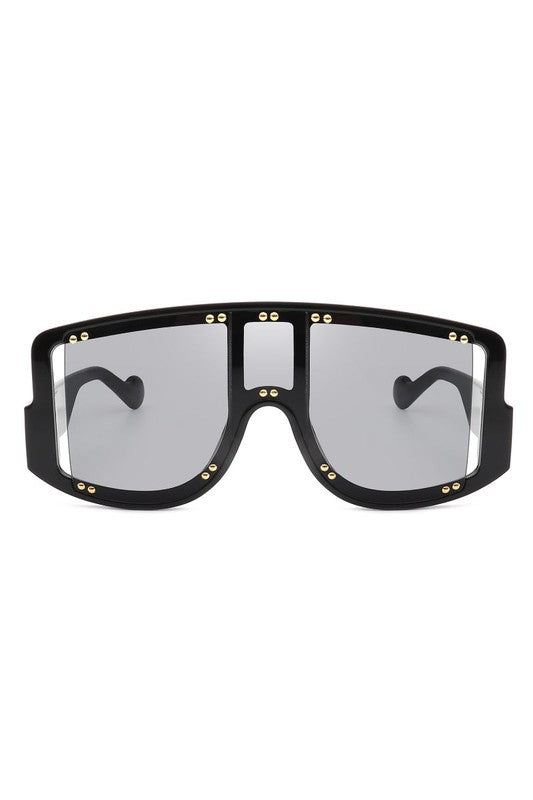 Square Oversize Shield Fashion Visor Sunglasses