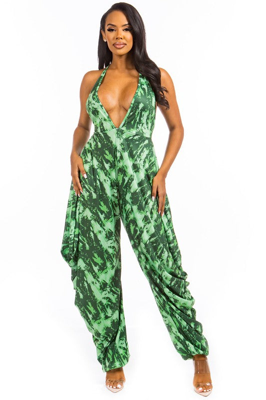 SEXY TIE DRY JUMPSUIT