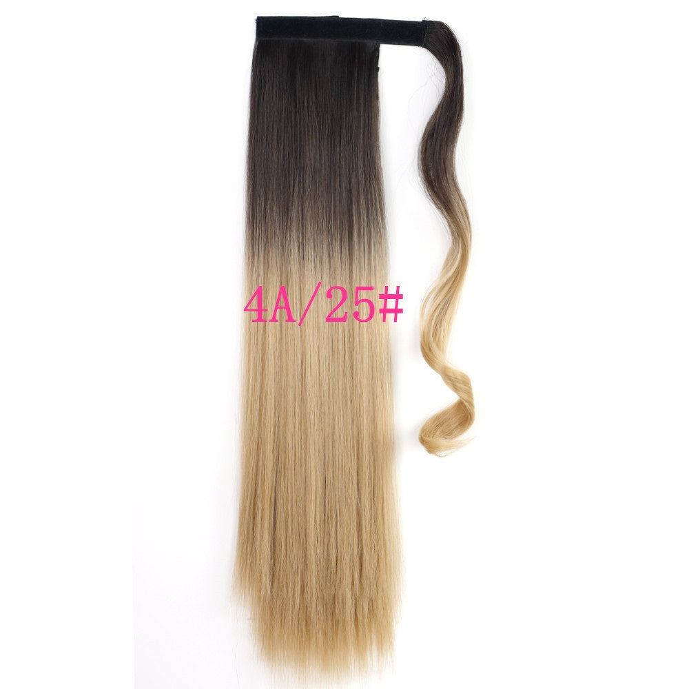 Long Ponytail, Heat-resistant, long, straight, wrap-around clip-in ponytail made of synthetic hair