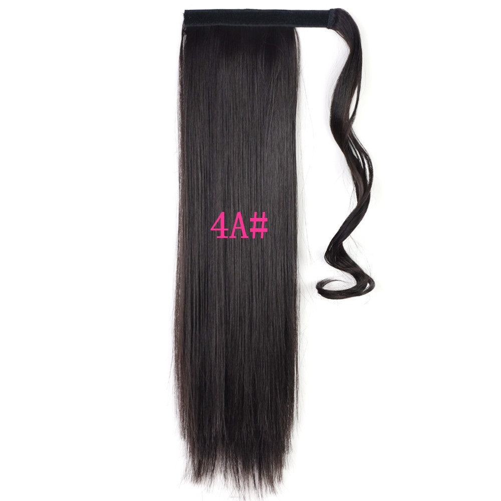 Long Ponytail, Heat-resistant, long, straight, wrap-around clip-in ponytail made of synthetic hair