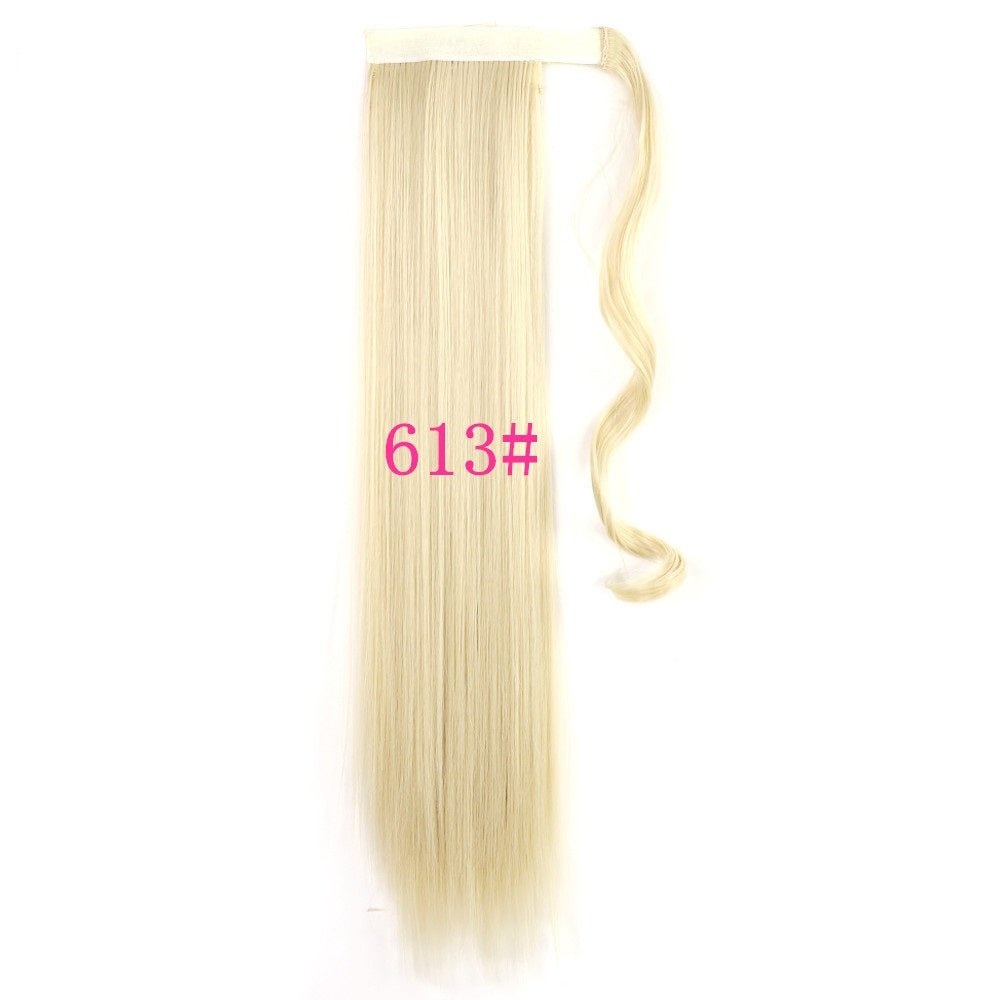 Long Ponytail, Heat-resistant, long, straight, wrap-around clip-in ponytail made of synthetic hair