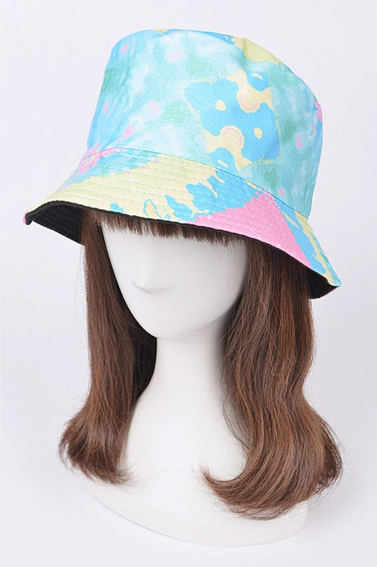 Light Multi Paint Splatter Bucket Hat