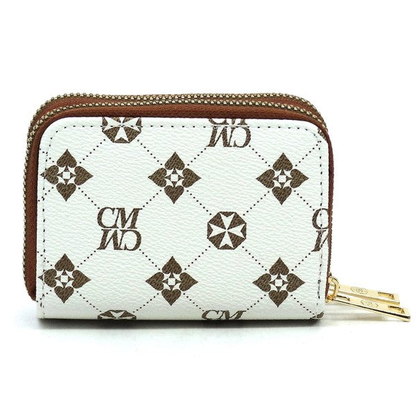 Monogram Accordion Card Holder Zip Wallet