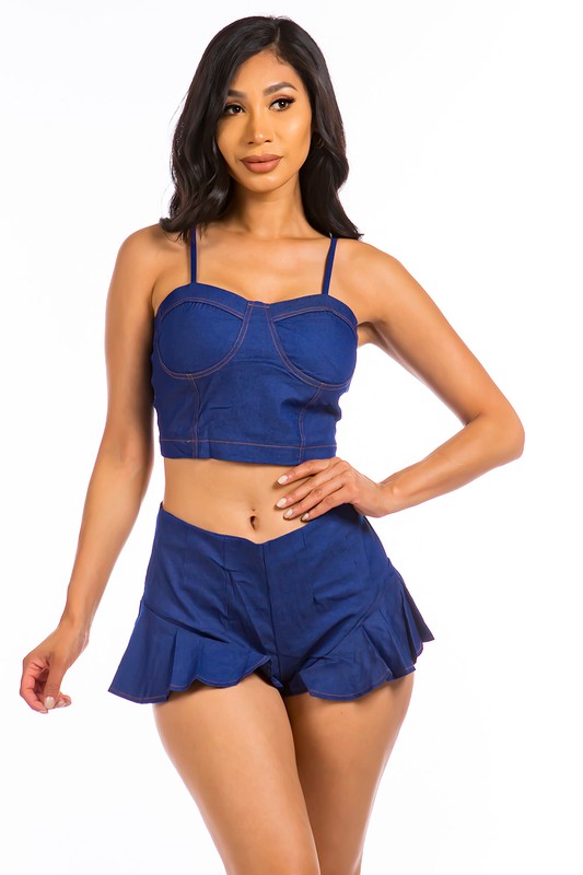 SEXY TWO PIECE HOT PANTS SET