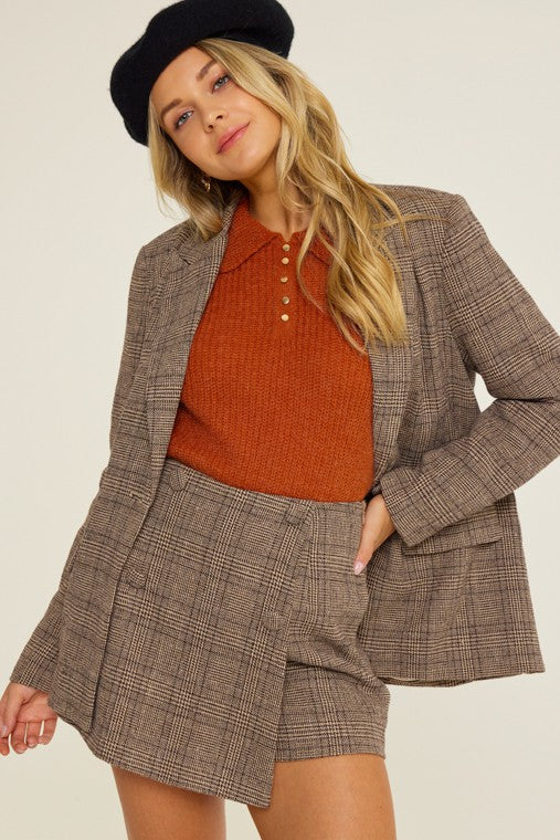 Plaid Blazer