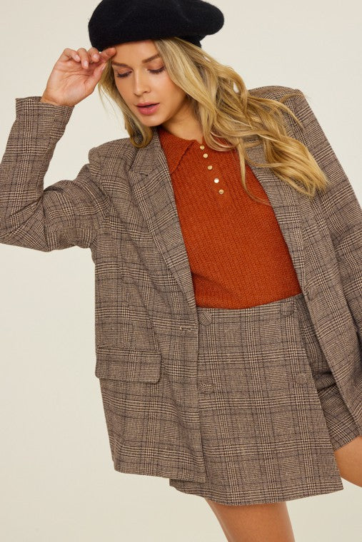 Plaid Blazer