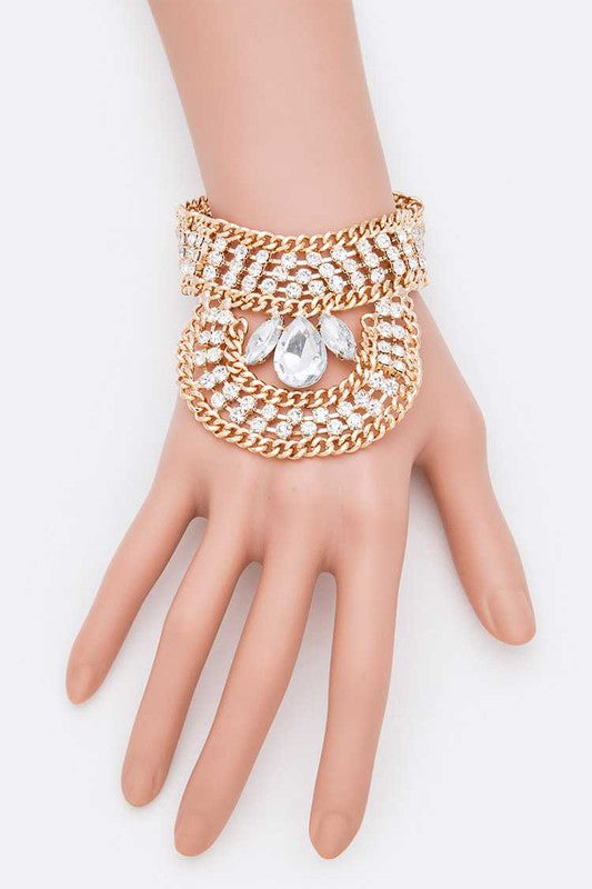 Crystal Statement Palm Bracelet