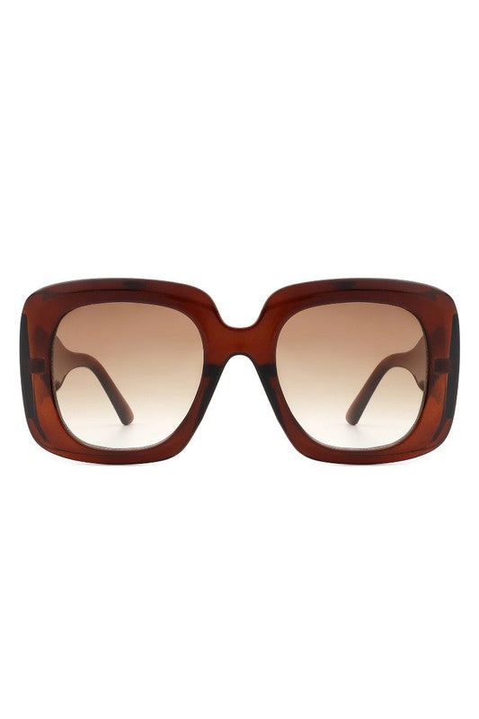 Retro Square Oversized Chunky Fashion Sunglasses