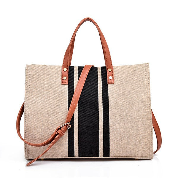 Canvas Stripe Tote