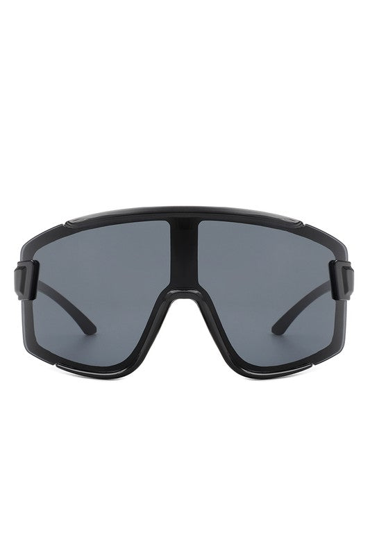 Oversize Sporty Square Chunky Shield Sunglasses