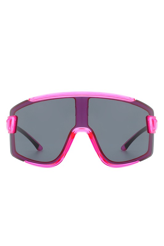 Oversize Sporty Square Chunky Shield Sunglasses