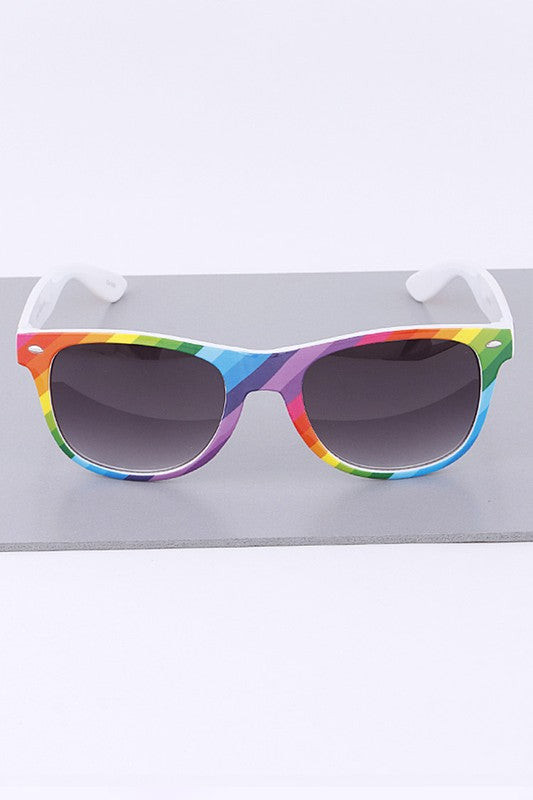 Rainbow Color Pride Wayfarer Sunglasses Set