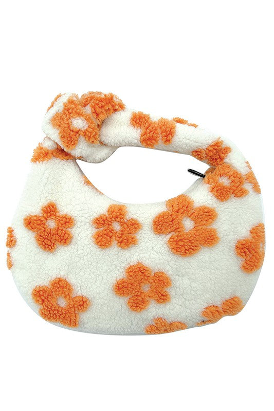 Floral Pattern Sherpa Bag