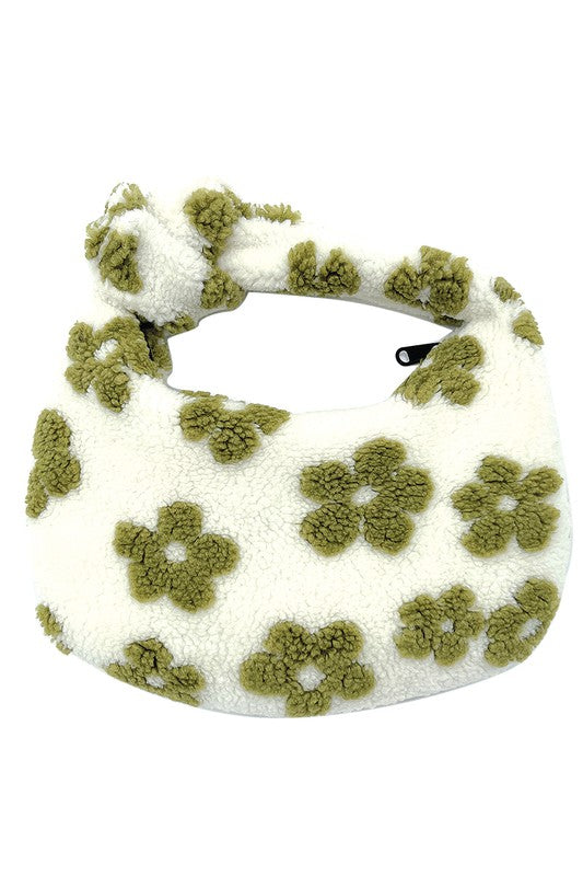 Floral Pattern Sherpa Bag