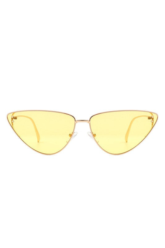 Retro Tinted Flat Lens Fashion Cat Eye Sunglasses