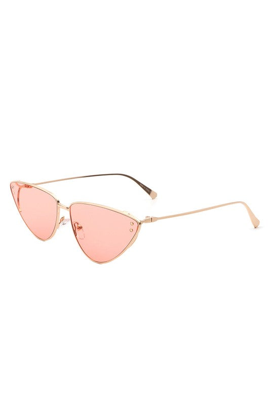 Retro Tinted Flat Lens Fashion Cat Eye Sunglasses