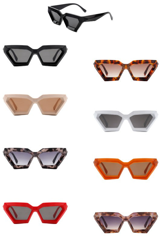 Retro Square Chunky Cat Eye Fashion Sunglasses