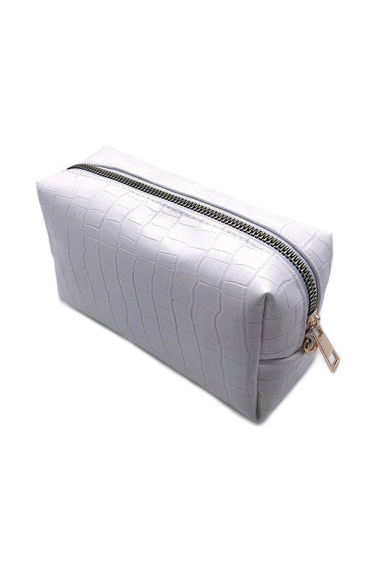 Crocodile PU Pouch Bag