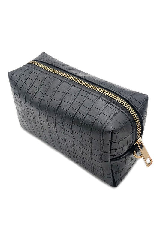 Crocodile PU Pouch Bag