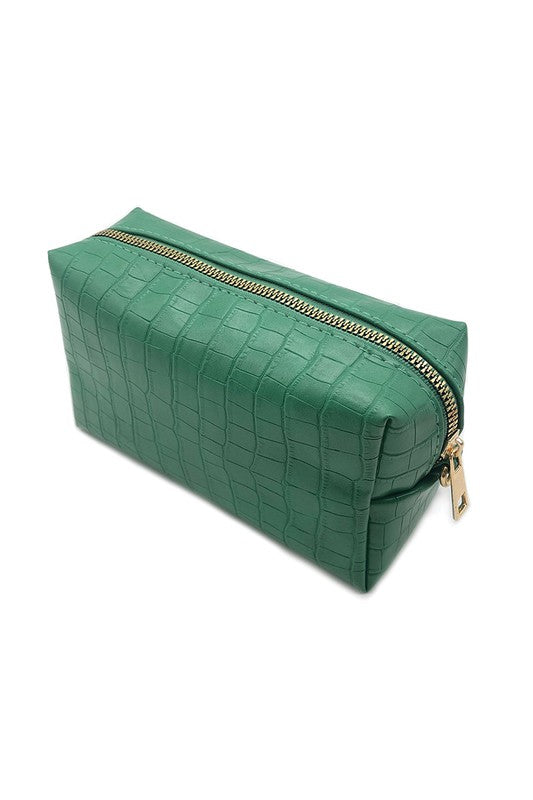 Crocodile PU Pouch Bag