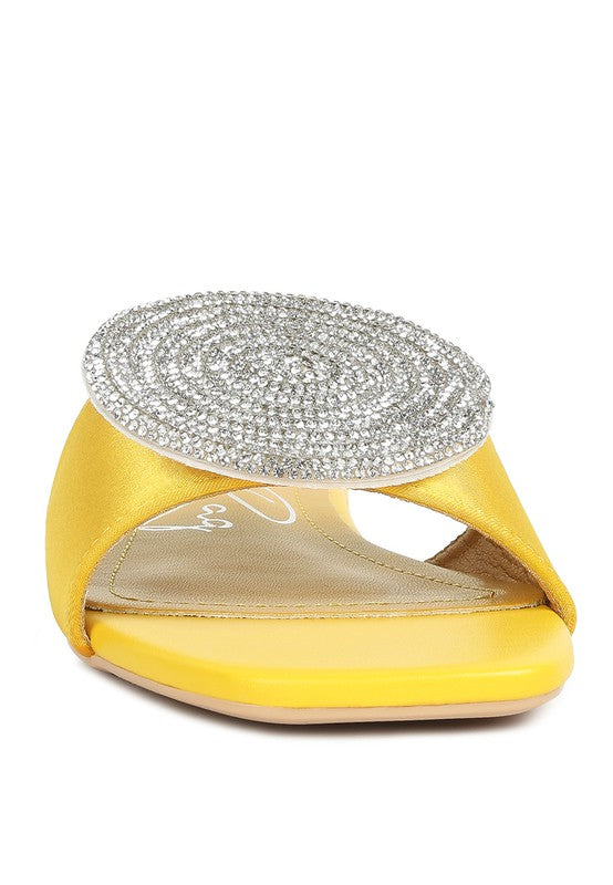 Ollilie Embellished Brooch Slip On Sandals