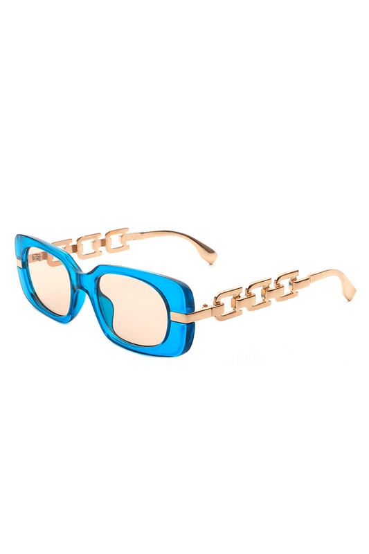 Square Chic Chain Link Design Fashion Sunglasses