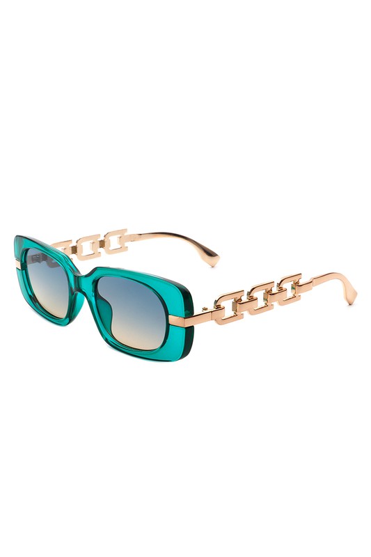 Square Chic Chain Link Design Fashion Sunglasses