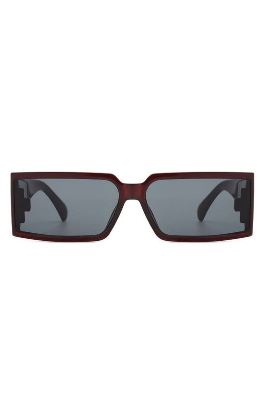 Rectangle Retro Square Wrap Around Sunglasses