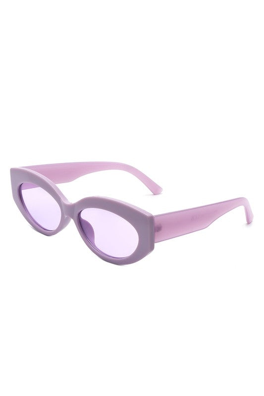 Oval Retro Tinted Fashion Round Cat Eye Sunglasses