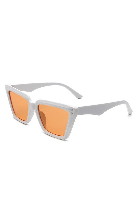 Square Retro Flat Top Cat Eye Sunglasses