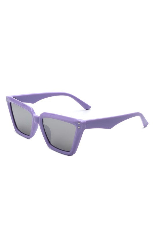 Square Retro Flat Top Cat Eye Sunglasses