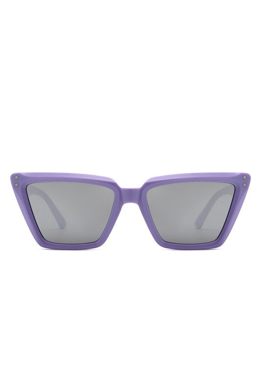 Square Retro Flat Top Cat Eye Sunglasses