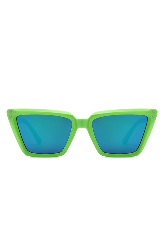 Square Retro Flat Top Cat Eye Sunglasses