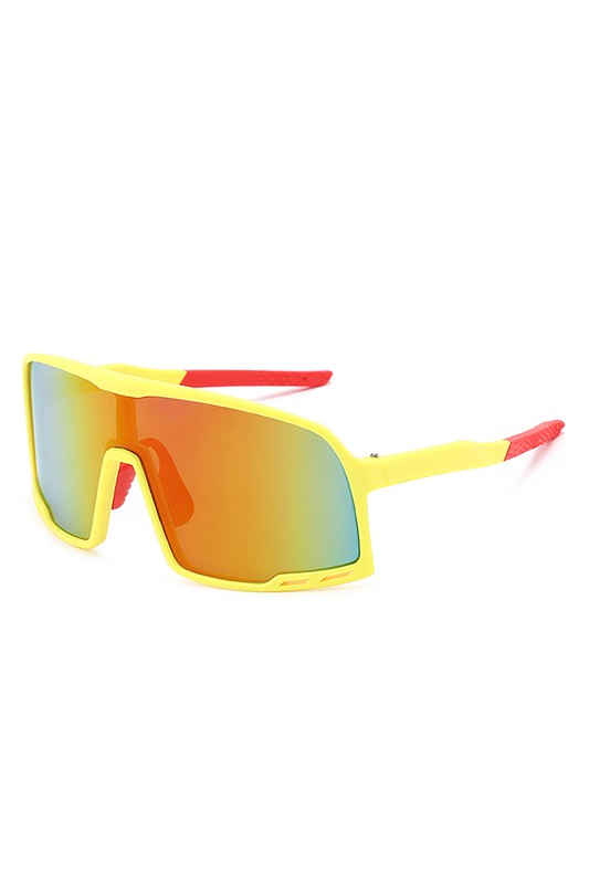 Square Oversize Sport Wrap Around Sunglasses