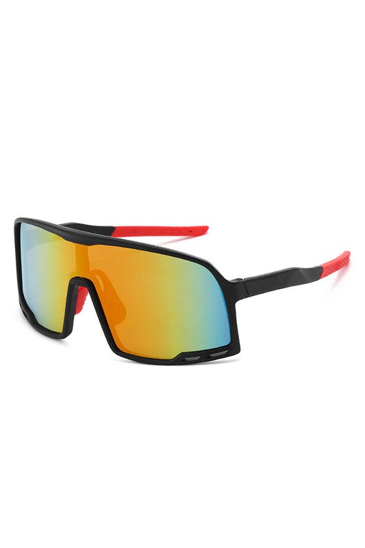 Square Oversize Sport Wrap Around Sunglasses