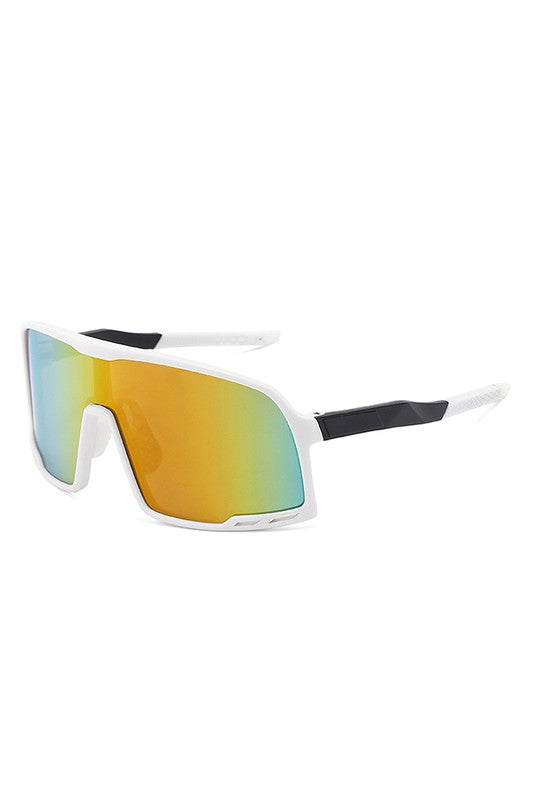 Square Oversize Sport Wrap Around Sunglasses