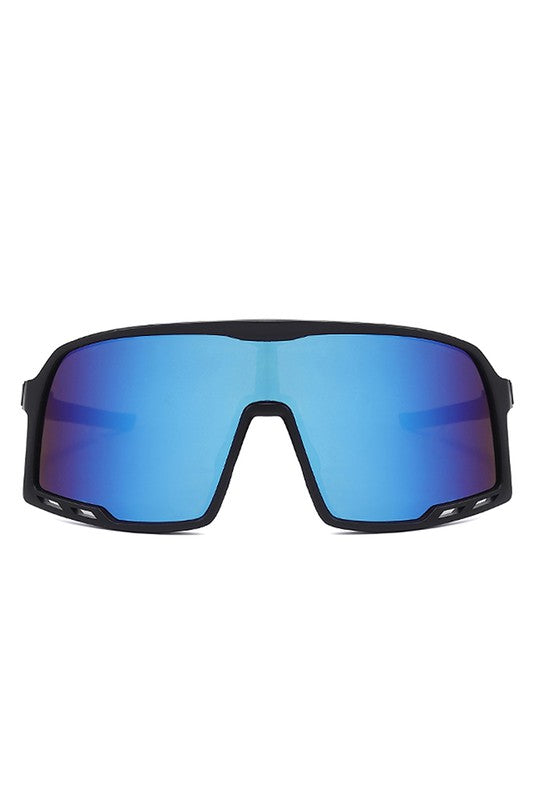 Square Oversize Sport Wrap Around Sunglasses