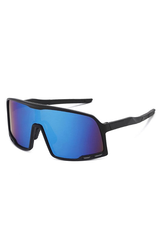 Square Oversize Sport Wrap Around Sunglasses