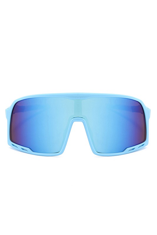 Square Oversize Sport Wrap Around Sunglasses